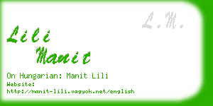 lili manit business card